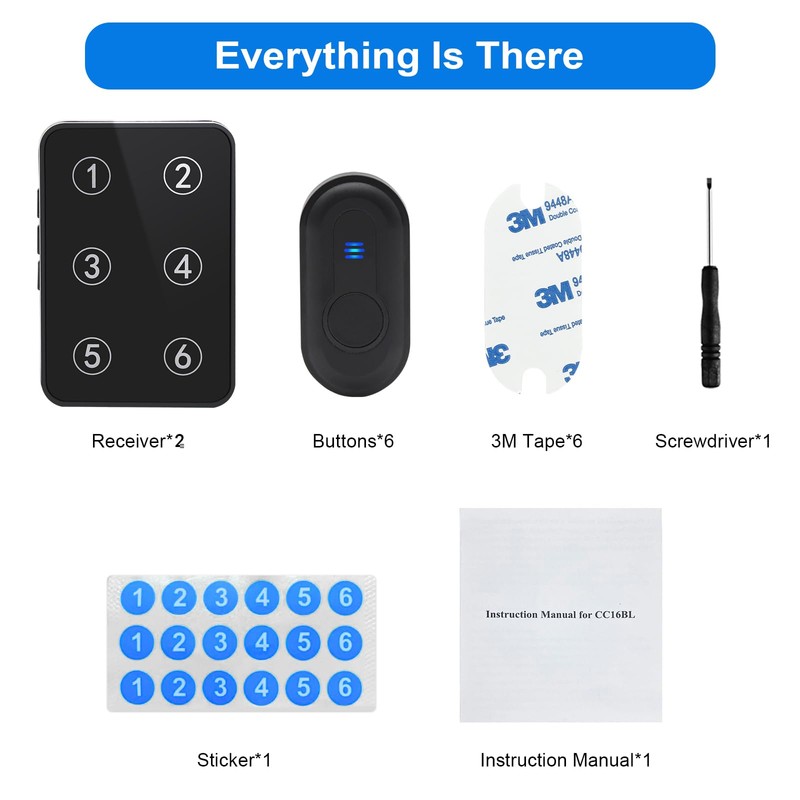 Wireless Caregiver Pager Call Button Nurse Call System 500Ft Range