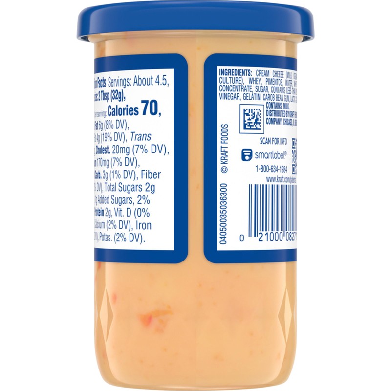 Kraft Pimento Spread with Philadelphia Cream Cheese, 5 oz Jar