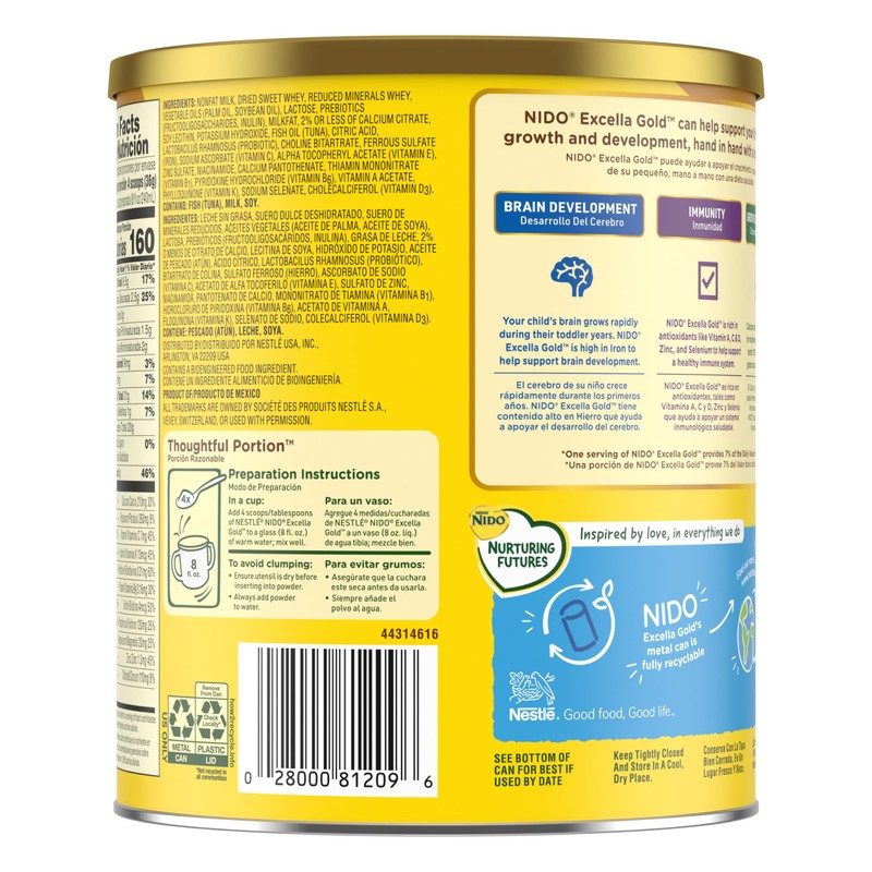 Nestle Nido Excella Gold Original Milk Powder 4 Pack Of