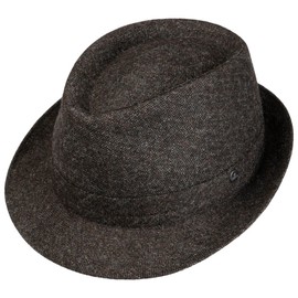LIERYS Richardson Trilby Wool Hat Made in Italy Women Men Autumn Winter, charcoal