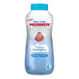 Talco Para bebé Azul Hipoalergénico Baby Magic 200g Mennen