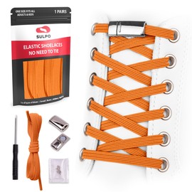 Sulpo Elastic Rubber Shoelaces with Metal Magnetic Fastener - Ties Free - Rubber Laces - Laces Replacement Laces - Loop Free Laces - Rubber Laces for All Shoes