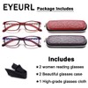 EYEURL Reading Glasses Womens Blue Light Blocking - 2 Pairs