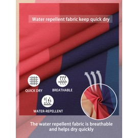 Unitop - Traje de baño para hombre con forro de compresión de 9 pulgadas, secado rápido 2 en 1 con bolsillos con cierre, rosado & azul, 36