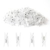 LOMIMOS 100Pcs Mini Clear Photo Clips,Mini Clothespins Transparent Plastic Clear
