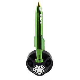 VMS Racing Combo GREEN GOLD MOAB ANTENNA & BLACK ANODIZED HOUSING COVER in Billet Aluminum Short Compatible with Jeep Wrangler JK JKU JL 07-19 2007-2019