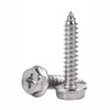 FandWay Hexagonal Flange Phillips with Washer Self-Tapping Screws, M4 x
