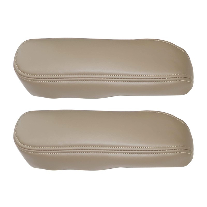 Priprilod 2pcs Leather Tan Seat Armrest Replacement Cover Compatible with