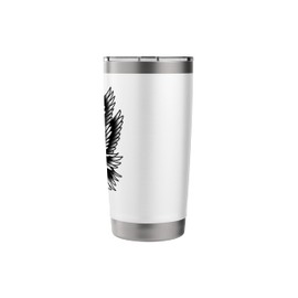 Seraphim Angel x Wings x Eyes Blackwork Traditional Flash Stainless Steel Insulated Tumbler