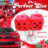 Red Fuzzy Dice for Car - Rear View Mirror Plush