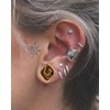 Vankula Ear Tunnels Saddle Flesh Plugs Gauges Spiral Stainless Steel