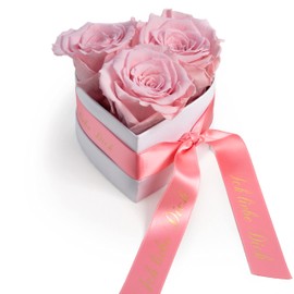 Rosemarie Schulz Heidelberg Infinity Rose Box in Heart Shape with Preserved Roses in Red Valentine's Day Gift