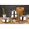 Venus Stainless Steel Deep Stock Pot with Glass Lid Soup