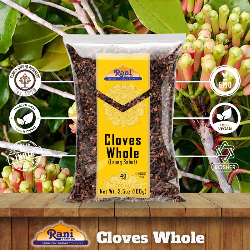 Rani Cloves Whole (Laung) 3.5oz (100g) Great for Food, Tea,