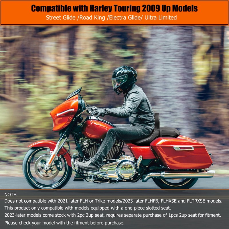 Motorcycle Rider Backrest with Detachable Plug In Backrest Mounting Kit