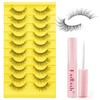FADLASH Wispy Lashes Natural False Eyelashes 𝟏𝟎 𝐏𝐚𝐢𝐫𝐬 Cat Eye