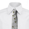 Ambesonne Men's Tie, Bumblebees and Orchids, 3.7", Yellow Charcoal
