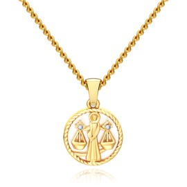 BONJOULRY Gold Libra Zodiac Sign Mother of Pearl Shell Coin Charm Necklace for Women Dainty Chain 18K Gold Plated Cute 12 Constellation Pendant Necklaces Trendy Astrology Horoscope Jewelry Birthday Gift