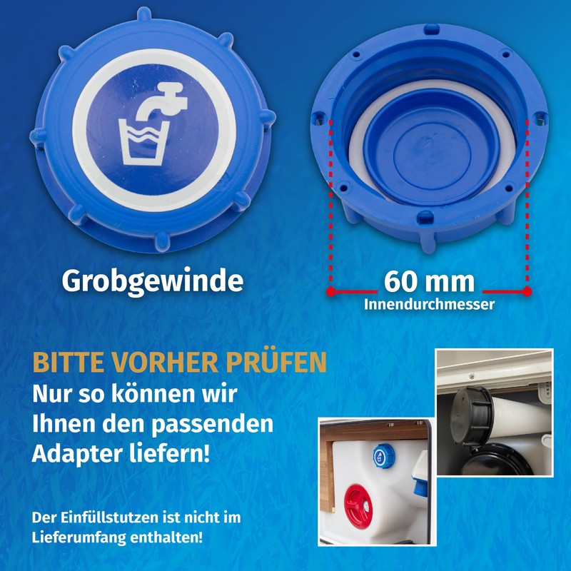 MaJoCompTec® Watertwin Water Tank Filling Adapter | Motorhome Caravan Water