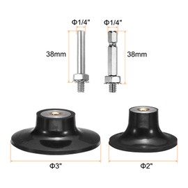 sourcing map 4 Pack 2" 3" Disc Pad Holder Quick Change Disc 1/4" Shank Holder Mandrel for Die Grinder Sanding and Conditioning Discs, Black