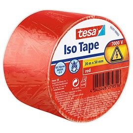TESA Ruban PVC tous usages - 20m x 50mm - Rouge