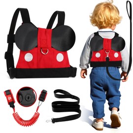 Lehoo Castle Toddler Leash for Walking, Baby Leashes for Toddlers Boys, Kid Harness with Leash, Child Safety Leash Anti Lost Wrist Link (Mickey)