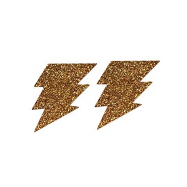 Lightning Bolt Gold Glitter Pasties - PASTIES PARTY - Fun Nipple Covers for Parties, Raves, Festivals, Disposable