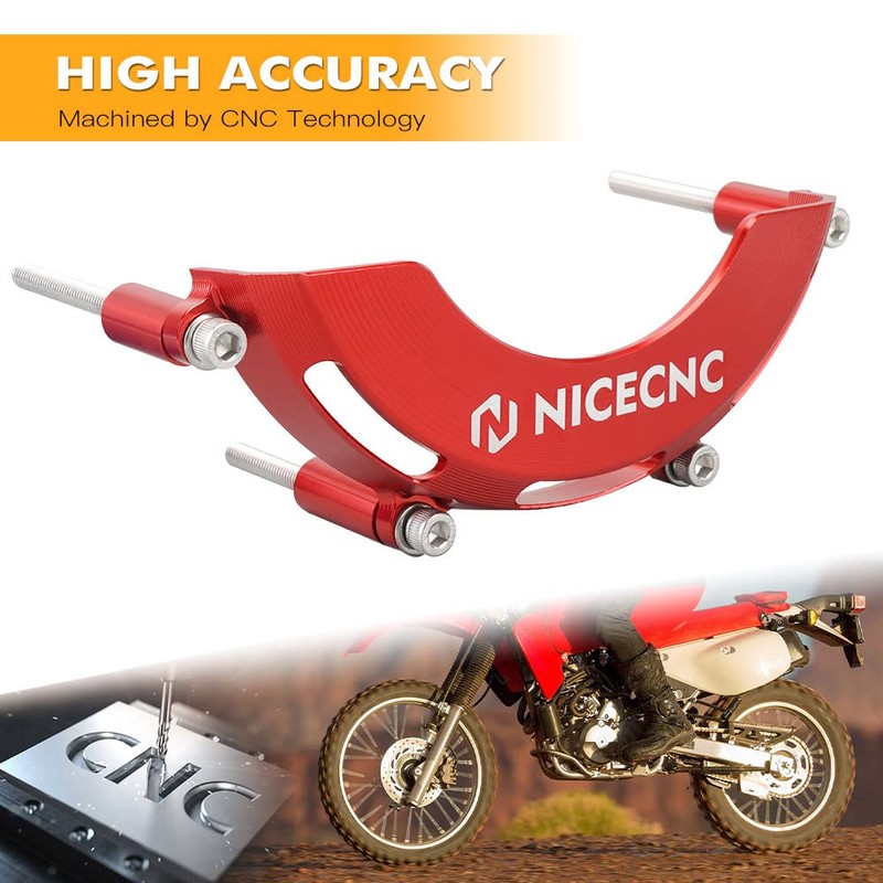 NICECNC Red Engine Alternator Cover Guard Protector Aluminum Compatible with