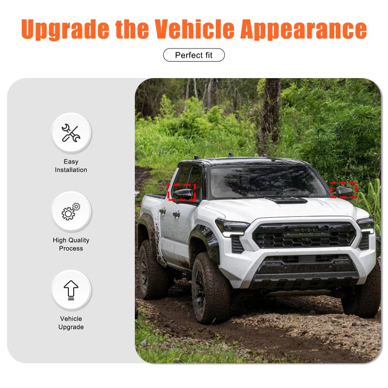 car-attention For Toyota Tacoma 2024-25 SR SR5 Gloss Black Side