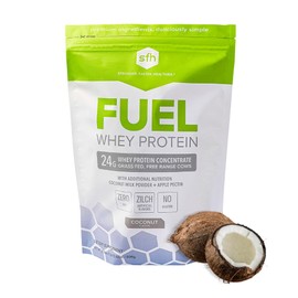 SFH Fuel Whey Protein Powder Great Tasting Grass Fed Whey | MCTs & Fiber for Energy | All Natural | Soy Free, Gluten Free, No RBST, No Artificial Flavors (Strawberry (1.6lb Bag))