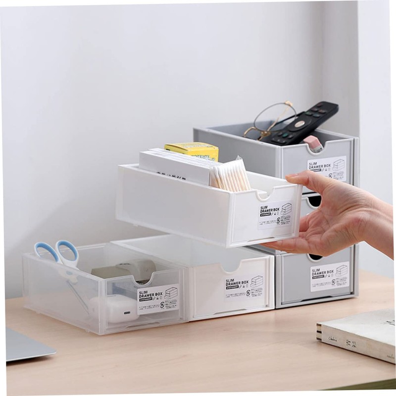 STOBOK 2pcs Collapsible Storage Box Drawer Home Office Storage Jewelry