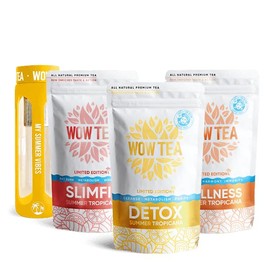 WOW TEA: All Summer Set Bundle - Tropicana SlimFit, Detox- und Wellness-Tee mit Infuser-Flasche
