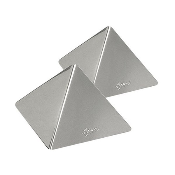 Ateco 4937 Stainless Steel Large Pyramid Mold, Set of 2, 4.75 by 3.25-Inches High