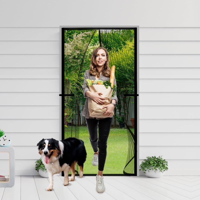 ViShawtek Magnetic Mosquito Net for Windows Doors, Black, 120 x