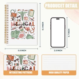 AQYIP Medical Assistant Spiral Notebook, Medical Assistant Gifts for Women Journaling Notebooks, Physician Assistants Gifts Journal for Writing, Nursing Notebooks for Note Taking, 5.5x8.3 Inch