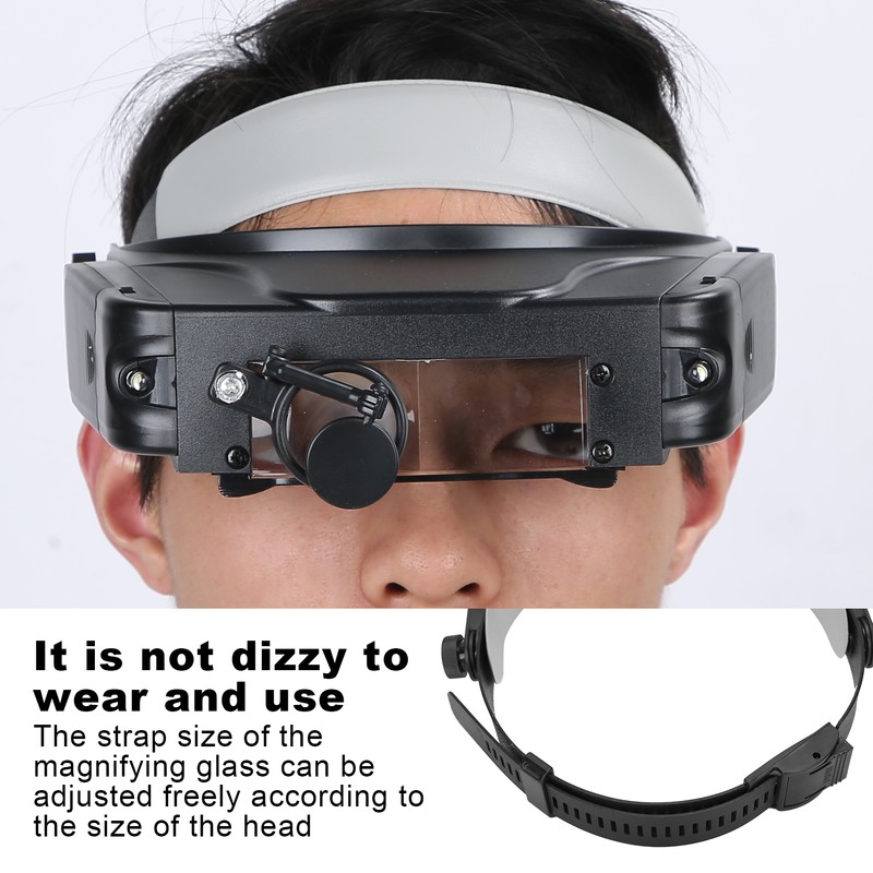 1.5X 3X 9.5X 11X Head Wearing Magnifier Multi Functional LED