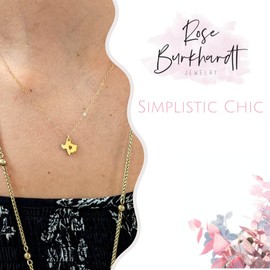 Rose Burkhardt Jewelry - Collares rellenos de oro de 14 quilates, perfectos para elevar tu aspecto diario. Nuestros collares elegantes y minimalistas, diseño ligero, añaden un toque de clase a cualquier atuendo, Relleno de oro de 14 quilates, Sin piedra 