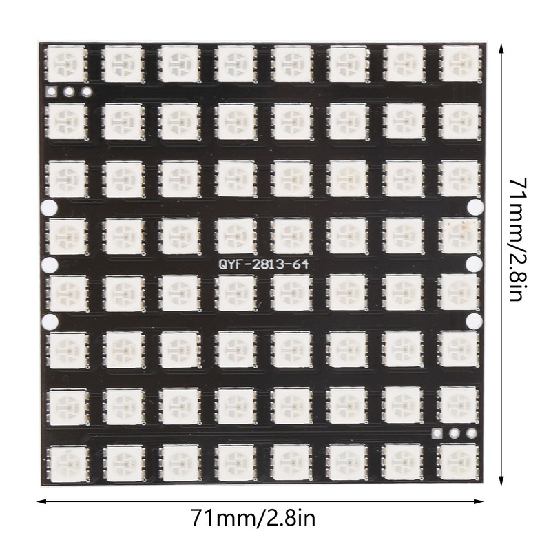 WS2812 64Digit RGB 5050 LED Development Board BuiltIn Full Color
