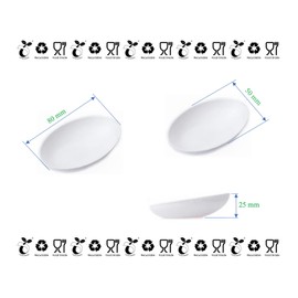 50 Canape Oval Bowls, Bagasse Small Serving Bowls, Mini Dessert Dish, Eco-Friendly Disposable Canape Bowls, 80x50 mm (Oval Bowls)