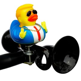 Lanxitown Bike Horn with Rubber Duck Classic Vintage Metal Twist Squeeze Kids Bike Horn for Adults Bicycle Horn for Kids Air Horns for Safety Airhorns Horn Loud (Black)