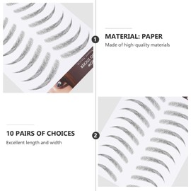 Eyebrow Stickers, 12 Sheets 4D Hair- Like Eyebrow Transfers Stickers Waterproof Eyebrow Shaping Sticker for Women Girls