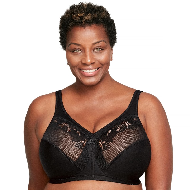 Glamorise Women's Minimiser Bra, black