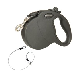 13Ft Chew Proof Retractable Dog Leash Anti-Chewing Wire Ropes Hands-Free Adjustable Safety Lock Durable Nylon Belt for Small Dogs Black S