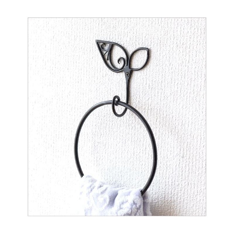 Towel Hanger Iron Towel Rack Stylish Cute Antique Iron Ring