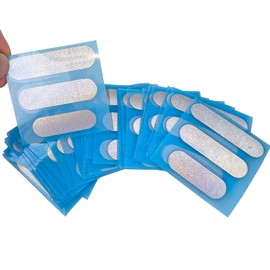 NOZUONO High Visibility Silver Reflective Heat Transfer Vinyl Elastic Iron On Stickers for Clothing Bags T-Shirt Hat ST-02 Strip 40pcs