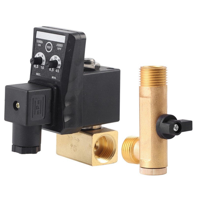 Automatic Drain Valve, G1/2 DN15 Automatic Electronic Timed Drain Valve