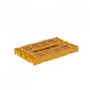 AYKASA Folding Crate, Sturdy Folding Box, Plastic, Stackable, Mustard, Mini