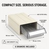 6-Pack Stackable Plastic Desktop Parts Storage Drawers with Labels