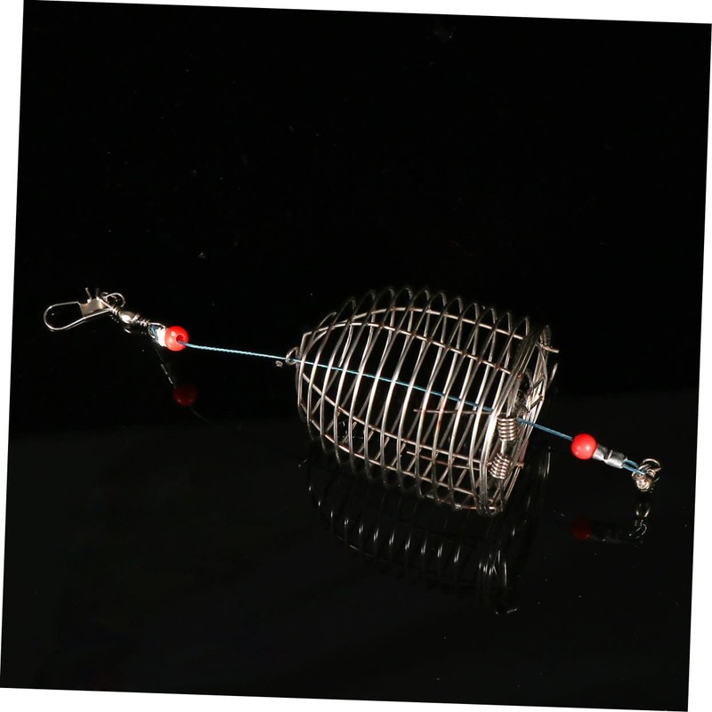5 pcs Fishing Bait Cage Trap Basket Feeder Holder Catfishing