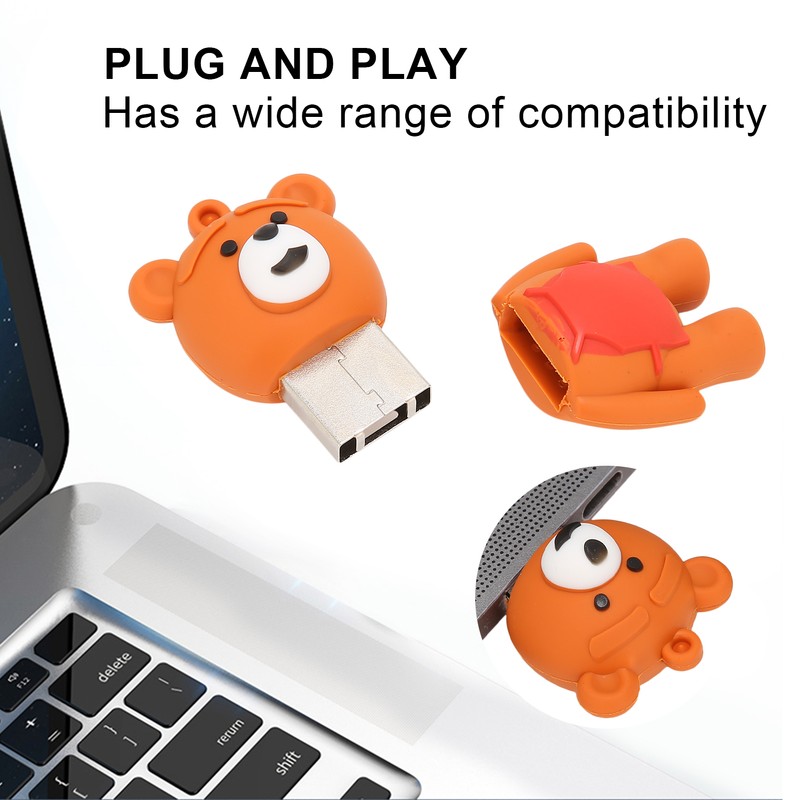 Cartoon U Disk Bear Appearance High Speed Bulk Storage Flash
